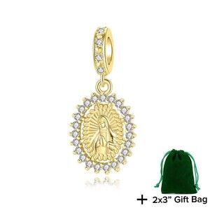 Virgin Mary Dangle Charm | 925 Silver | Brand New